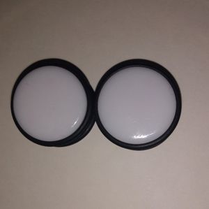 White acrylic 20mm plugs.